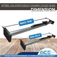 Load image into Gallery viewer, 4 Pack 89.5”-104” Cargo Load Bar for Enclosed Trucks and Semi Trailers

