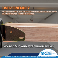Load image into Gallery viewer, E Track Wood Beam Sockets Wood Holders Enclosed Trailers
