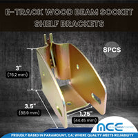 Load image into Gallery viewer, E-Track Kit - 12PC E-Track Kit – 5' Rails &amp; Wood Beam Socket Brackets
