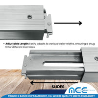 Load image into Gallery viewer, 2 Pack Aluminum E-Track Decking Beam Semi-Trailer Load Lock Cargo Bar 91&quot; - 101&quot;
