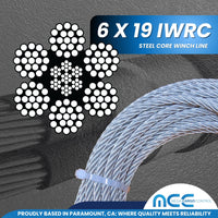 Load image into Gallery viewer, 3/8" x 50' 56' and 100' Wire Rope Winch Cable w/ Self Locking Hook

