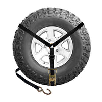 Load image into Gallery viewer, 1&quot; 3-Point Spare Tire Ratchet Y Straps
