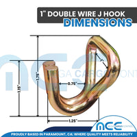 Load image into Gallery viewer, 1&quot; Double Wire J Hook
