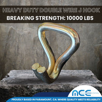 Load image into Gallery viewer, 2&quot; Double Wire J Hook - 3,333 lbs WLL
