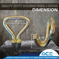 Load image into Gallery viewer, 2&quot; Double Wire J Hook - 3,333 lbs WLL
