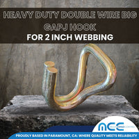 Load image into Gallery viewer, 2&quot; Double Wire  J Hook (Wide Gap) - 2,000 lbs WLL

