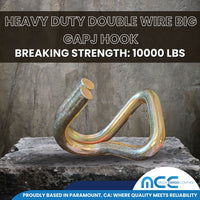 Load image into Gallery viewer, 2&quot; Double Wire  J Hook (Wide Gap) - 2,000 lbs WLL
