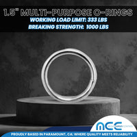 Load image into Gallery viewer, 1.5&quot; Multi-Purpose O-Rings for DIY, Tie-Down Tent Straps, Crafts, Bag Repair
