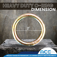 Load image into Gallery viewer, 2&quot; Heavy Duty O Ring - 10,000 lbs Breaking Strength, Round Ring
