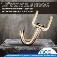 Load image into Gallery viewer, Swivel J Hook for 2&quot; Ratchets - 2,666 lbs WLL
