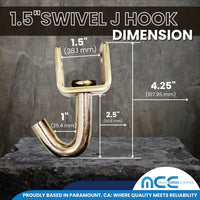 Load image into Gallery viewer, Swivel J Hook for 2&quot; Ratchets - 2,666 lbs WLL
