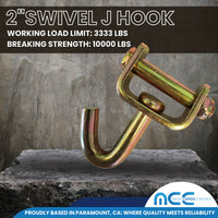 Load image into Gallery viewer, Swivel J Hook for 2&quot; Webbing - 3,333 lbs WLL
