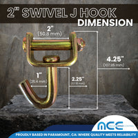 Load image into Gallery viewer, Swivel J Hook for 2&quot; Webbing - 3,333 lbs WLL
