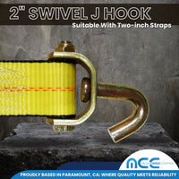 Load image into Gallery viewer, Swivel J Hook for 2&quot; Webbing - 3,333 lbs WLL
