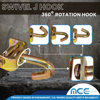 Load image into Gallery viewer, Swivel J Hook for 2&quot; Webbing - 3,333 lbs WLL

