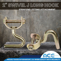 Load image into Gallery viewer, Swivel J Hook for 2&quot; Webbing - 2,500 lbs WLL (Long)
