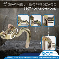 Load image into Gallery viewer, Swivel J Hook for 2&quot; Webbing - 2,500 lbs WLL (Long)
