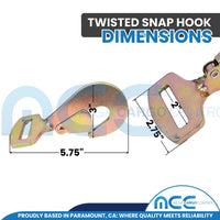 Load image into Gallery viewer, Tow Dolly Basket Straps W/Twisted Snap Hook
