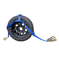 Load image into Gallery viewer, Adjustable Tow Dolly Basket Straps with Twisted Snap Hooks and Ratchets
