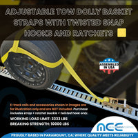 Load image into Gallery viewer, Adjustable Tow Dolly Basket Straps with Twisted Snap Hooks and Ratchets
