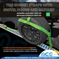 Load image into Gallery viewer, Tire Bonnet Straps With Swivel Hooks and Ratchet
