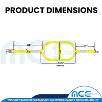 Load image into Gallery viewer, Tire Bonnet Straps With Swivel Hooks and Ratchet
