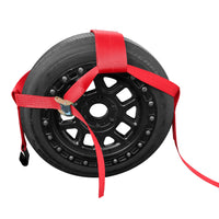 Load image into Gallery viewer, Tow Dolly Strap, 4 Inch Top Strap, Flat Hook End
