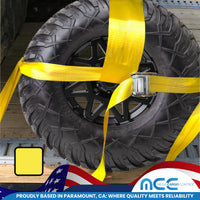 Load image into Gallery viewer, Tow Dolly Strap, 4 Inch Top Strap, Flat Hook End
