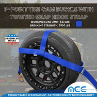 Load image into Gallery viewer, Adjustable Cam Buckle Wheel Bonnet Straps With Twisted Snap Hooks
