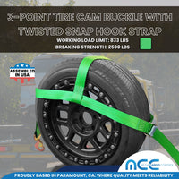 Load image into Gallery viewer, Adjustable Cam Buckle Wheel Bonnet Straps With Twisted Snap Hooks
