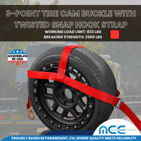 Load image into Gallery viewer, Adjustable Cam Buckle Wheel Bonnet Straps With Twisted Snap Hooks
