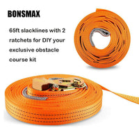 Load image into Gallery viewer, BONSMAX 65ft Slackline Kit Arm Trainer Line Equipment for Kids &amp; Adults
