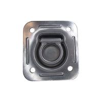 Load image into Gallery viewer, Recessed Square Pan Floor Mount D Rings - Zinc-Plated
